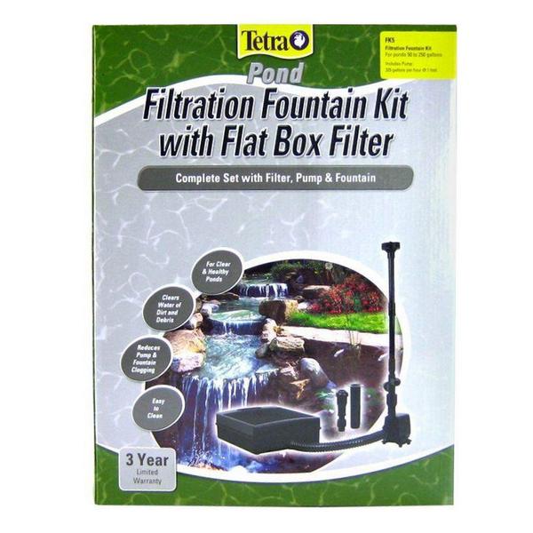 Tetra Pond Filtration Fountain Kit with Submersible Flat Box Filter - FK5 - 325 GPH - For Ponds up to 250 Gallons - Giftscircle