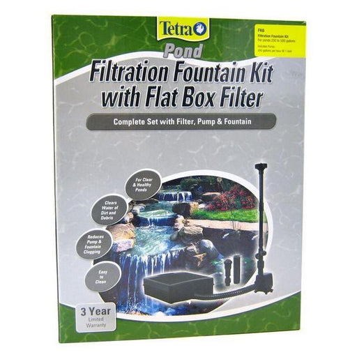 Tetra Pond Filtration Fountain Kit with Submersible Flat Box Filter - FK6 - 550 GPH - For Ponds up to 500 Gallons - Giftscircle
