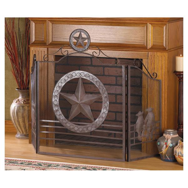 Texas Lone Star Fireplace Screen - Giftscircle