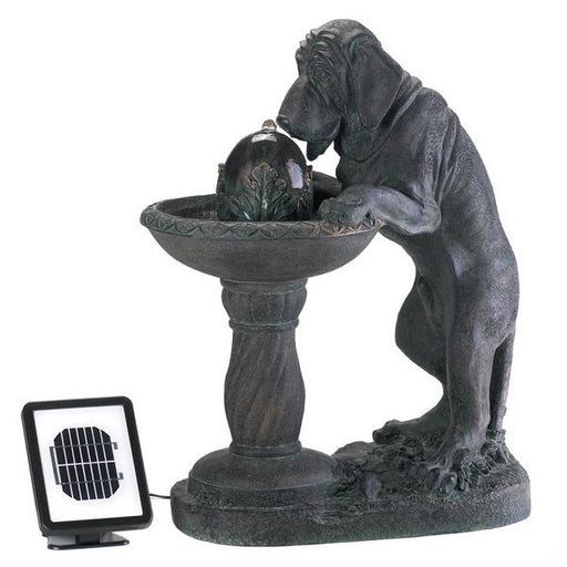 Thirsty Dog Garden Fountain - Solar or Cord Power - Giftscircle