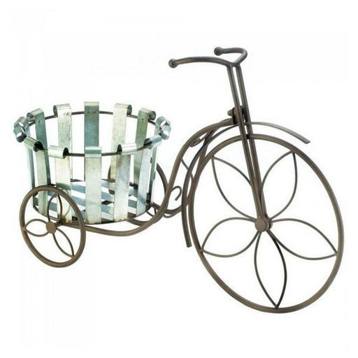 Tricycle Plant Stand with Galvanized Metal Bucket - Giftscircle