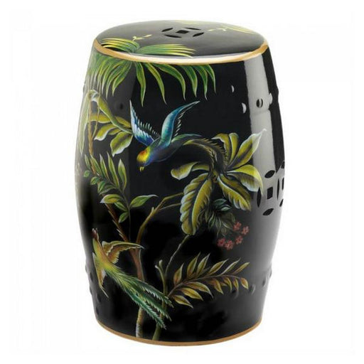 Tropical Birds Decorative Ceramic Stool - Giftscircle