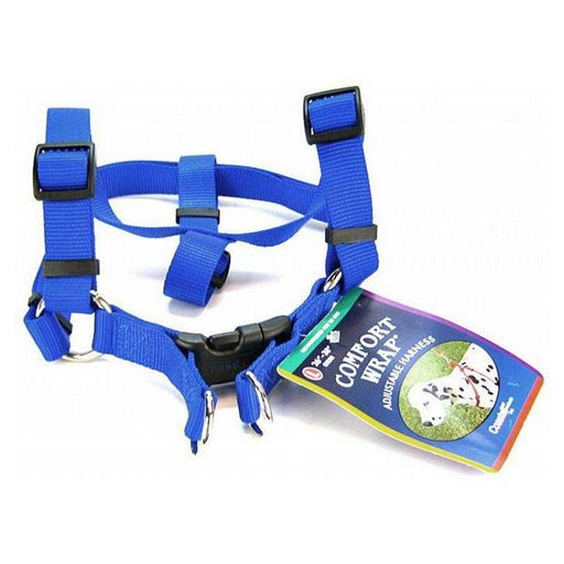 Tuff Collar Comfort Wrap Nylon Adjustable Harness - Blue - Large (Girth Size 26"-40") - Giftscircle
