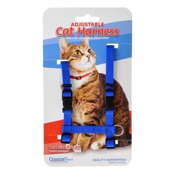 Tuff Collar Nylon Adjustable Cat Harness - Blue - Girth Size 10"-18" - Giftscircle