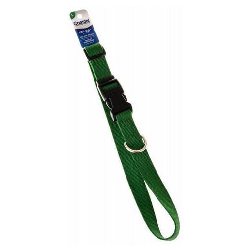 Tuff Collar Nylon Adjustable Collar - Hunter Green - 18"-26" Long x 1" Wide - Giftscircle
