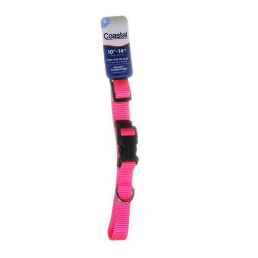 Tuff Collar Nylon Adjustable Collar - Neon Pink - 10"-14" Long x 5/8" Wide - Giftscircle
