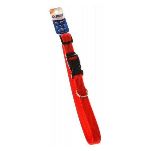 Tuff Collar Nylon Adjustable Collar - Red - 14"-20" Long x 5/8" Wide - Giftscircle