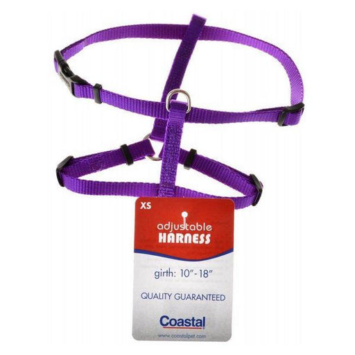 Tuff Collar Nylon Adjustable Dog Harness - Purple - X-Small (Girth Size 10"-14") - Giftscircle