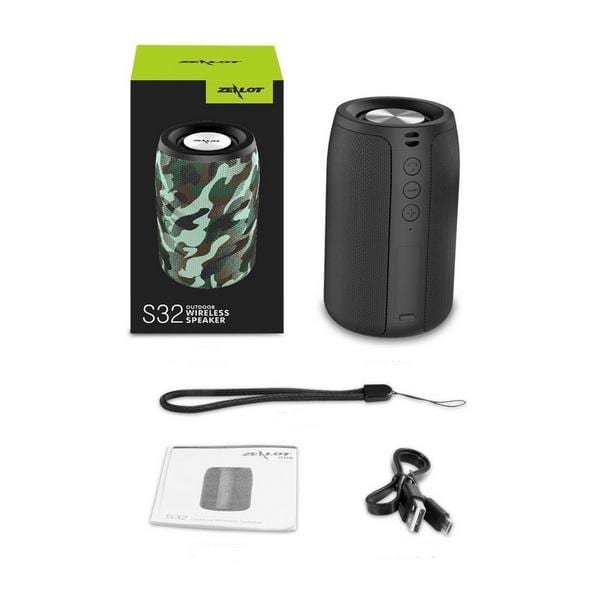 TWS S32 Portable Wireless Bluetooth Speakers - Camouflage Green