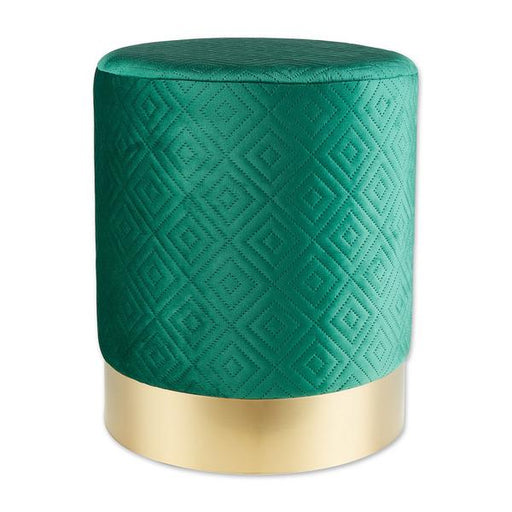 Vanity Stool with Gold Base - Green - Giftscircle