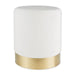 Vanity Stool with Gold Base - White - Giftscircle