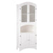 Veiled Glass Tall Linen Cabinet - Giftscircle