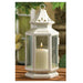 Victorian Style White Candle Lantern - 10.5 inches - Giftscircle