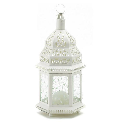 Vine Patterned Glass Garden Lantern - 12.5 inches - Giftscircle