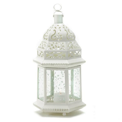 Vine Patterned Glass Garden Lantern - 15 inches - Giftscircle