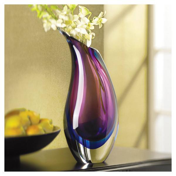 Violet and Indigo Art Glass Vase - Giftscircle