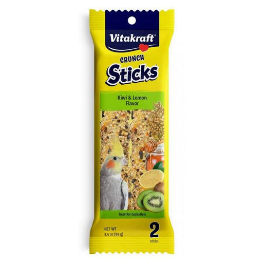 Vitakraft Crunch Sticks Kiwi & Lemon Cockatiel Treats - 2 Pack - Giftscircle