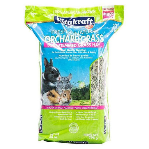 Vitakraft Fresh & Natural Orchard Grass - Soft Stemmed Grass Hay - 28 oz - Giftscircle