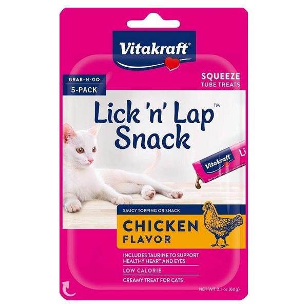 VitaKraft Lick N Lap Snack Chicken Cat Treat - 5 count - Giftscircle