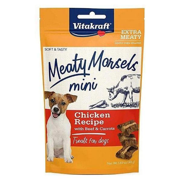 Vitakraft Meaty Morsels Mini Chicken Recipe with Beef and Carrots Dog Treat - 1.69 oz - Giftscircle