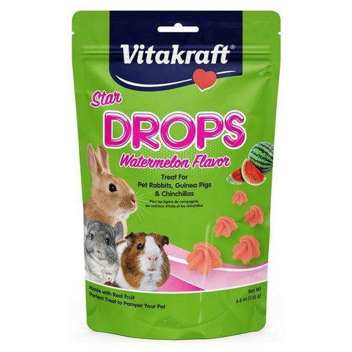 Vitakraft Star Drops Treat for Rabbits, Guinea Pigs & Chinchillas - Watermelon Flavor - 4.75 oz - Giftscircle