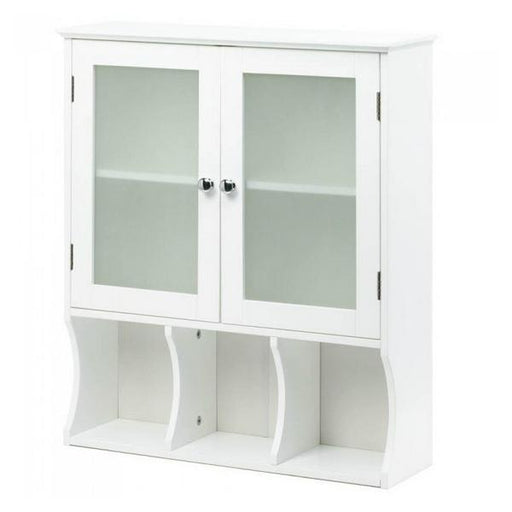 Wall Cabinet with Frosted Glass Doors - Giftscircle