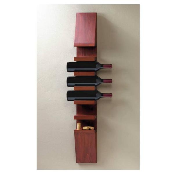 Wall-Mounted Vertical Wood Wine Rack - Giftscircle