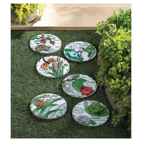 Welcome to My Garden Snail Cement Garden Stepping Stone - Giftscircle