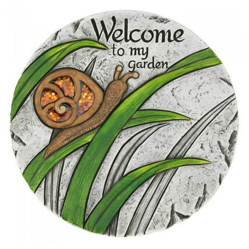 Welcome to My Garden Snail Cement Garden Stepping Stone - Giftscircle