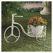 Whimsical White Iron Tricycle Planter - Giftscircle