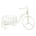 Whimsical White Iron Tricycle Planter - Giftscircle
