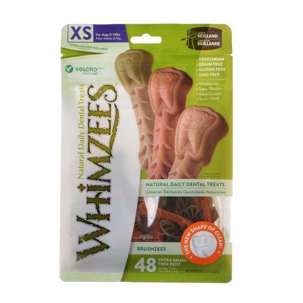 Whimzees Brushzees Dental Treats - X-Small - 48 Count - Giftscircle