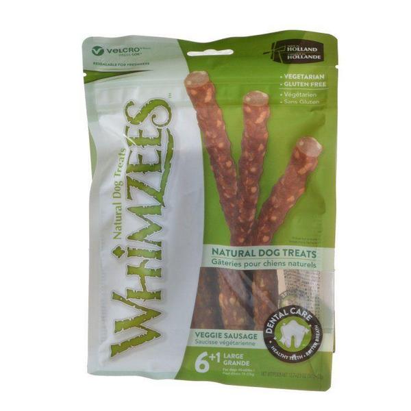 Whimzees Natural Dog Treats - Veggie Sausage Sticks - Large - 7 Pack - (Dogs 40-60 lbs) - Giftscircle