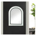 White Arched Wall Mirror with Black Trim - Giftscircle