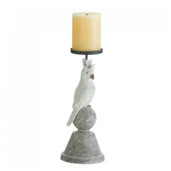 White Cockatoo Candle Holder - 11 inches - Giftscircle