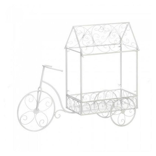 White Iron Tricycle Plant Cart - Giftscircle