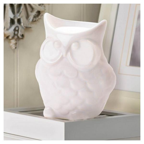 White Porcelain Owl Oil Warmer - Giftscircle