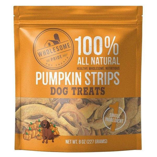 Wholesome Pride Pumpkin Strips Dog Treats - 8 oz - Giftscircle