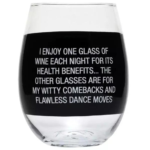 Wine Glass - My Witty Comebacks and Flawless Dance Moves - Giftscircle