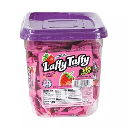 Wonka Laffy Taffy 145 Pieces Candy Jar - Strawberry - Giftscircle
