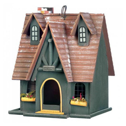 Wood Cottage Bird House - Giftscircle