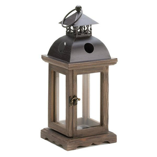 Wood Frame Candle Lantern - 12 inches - Giftscircle