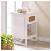 Wood Front White Side Table - Giftscircle