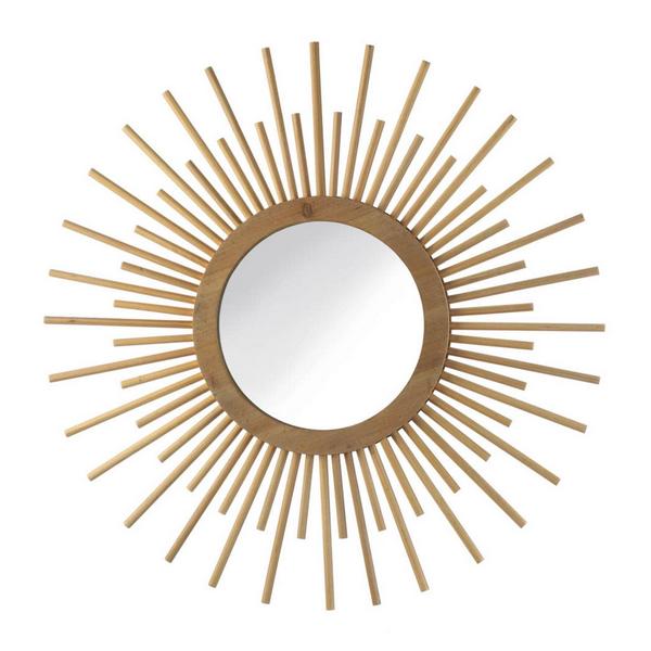 Wood Sunburst Mirror - Giftscircle