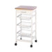 Wood-Top Kitchen Cart with Baskets - Giftscircle