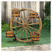 Wood Wagon Wheel Plant Display - Giftscircle