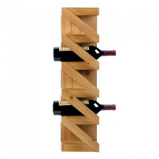 Wood Zig-Zag Wall-Mounted Wine Rack - Giftscircle