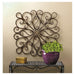 Wrought Iron 36-inch Bronze Scrolled Wall Decor - Giftscircle