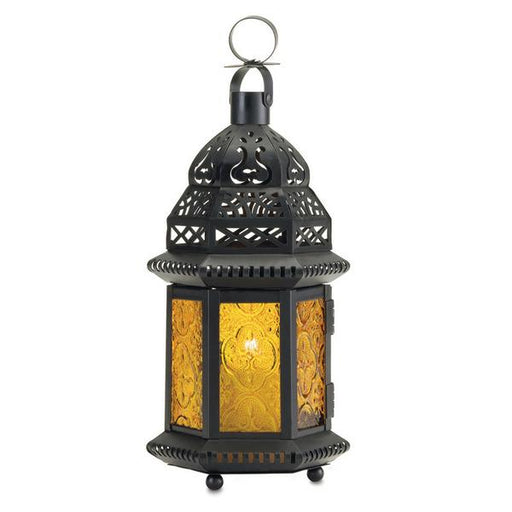 Yellow Moroccan Market Lantern - 12 inches - Giftscircle