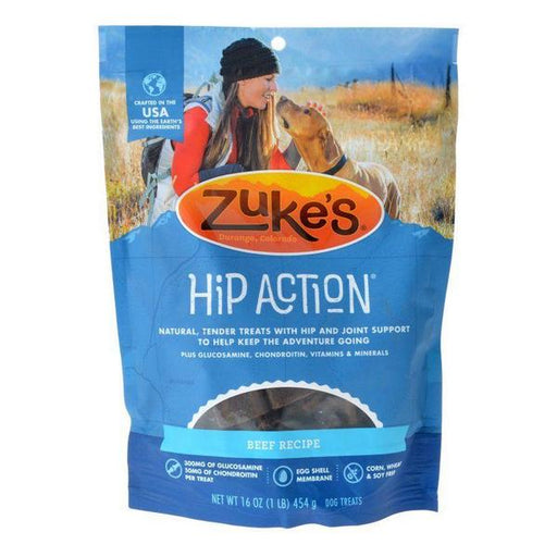 Zukes Hip Action Hip & Joint Supplement Dog Treat - Roasted Beef Recipe - 1 lb - Giftscircle